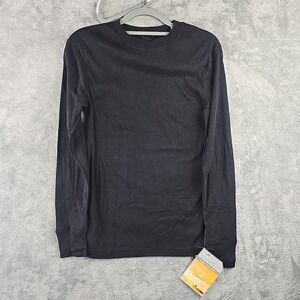 Terramar Body Sensors Crew Neck Shirt Base Layer Mens Black Black Lightweight